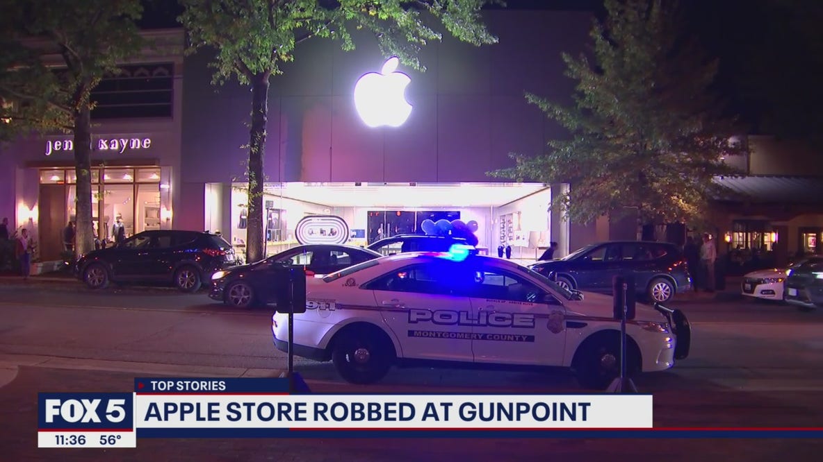 Armed suspect robs Bethesda Apple store