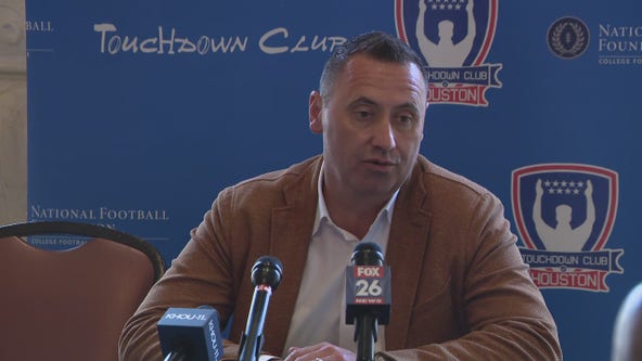 Steve Sarkisian in Houston at the Touchdown Club
