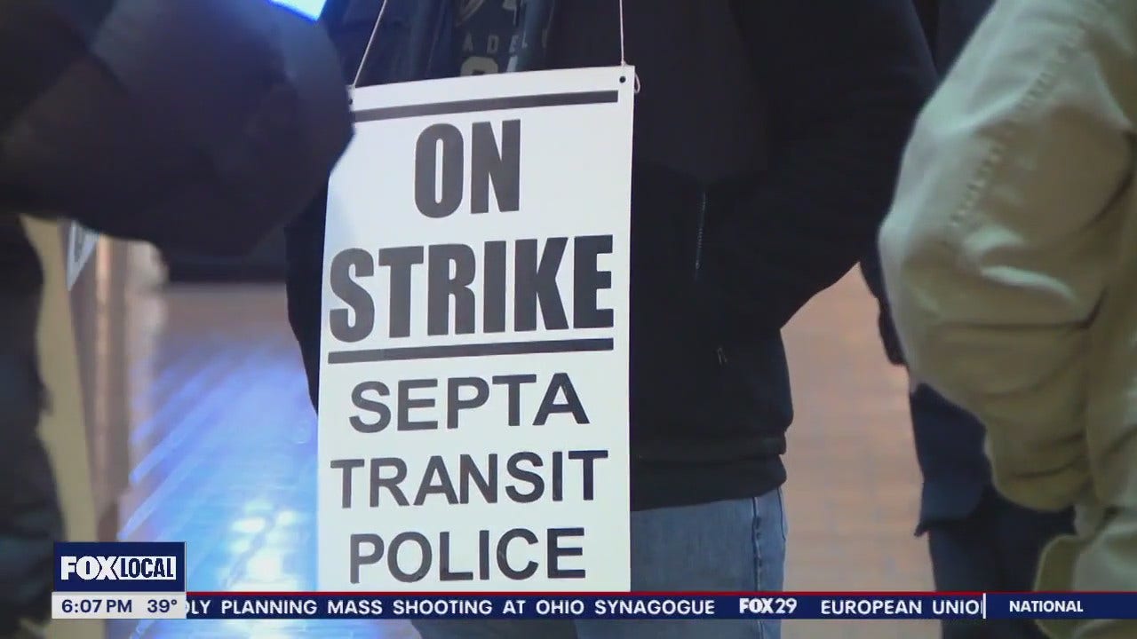 SEPTA strike Negotiations continue as officers stand on picket line