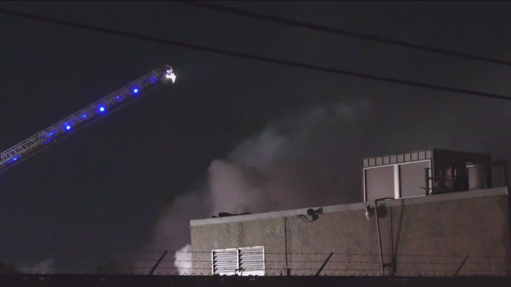 Houston fire crews battle fire at recycling facility