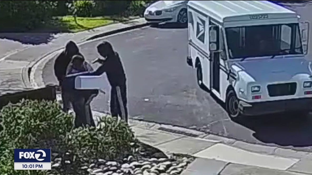 Armed robbery of US postal carrier caught on camera