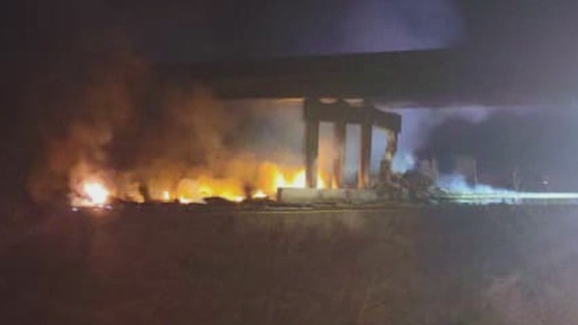 Deadly semi truck crash on I-10 near Willcox damages overpass