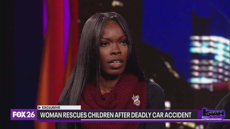 Exclusive: Woman rescues and comforts children after deadly car accident