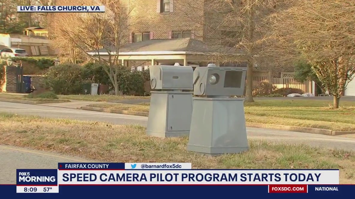 Speed camera pilot program starts Friday in Fairfax County