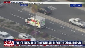 Police chase stolen U-Haul in Southern California