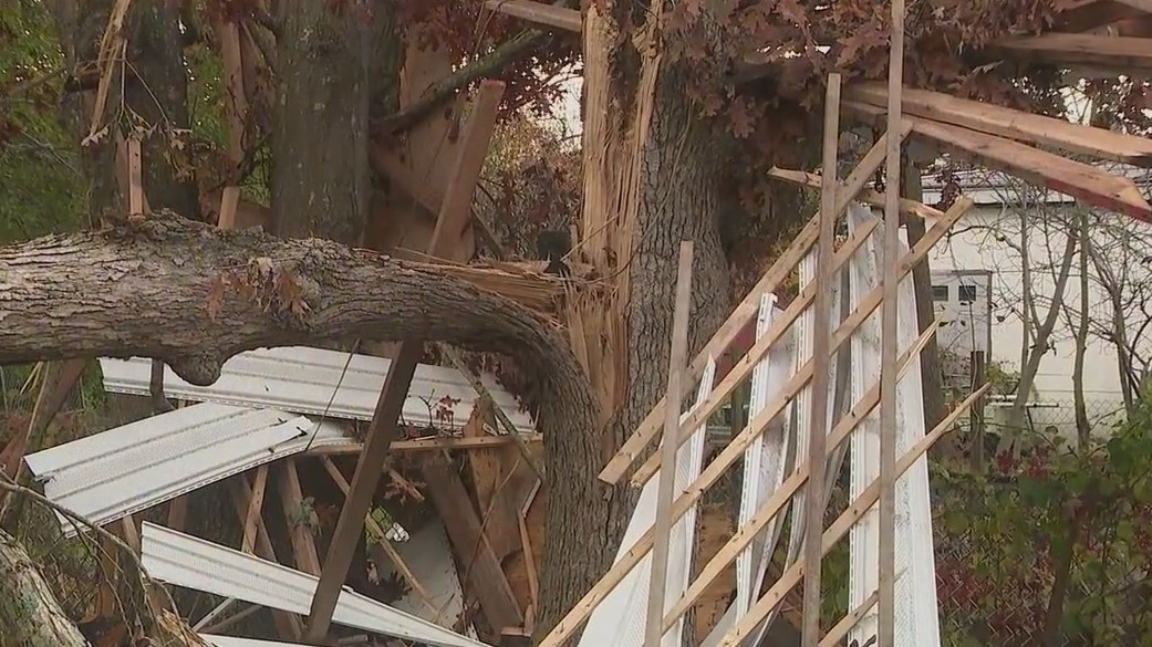 Aftermath of Long Island tornadoes
