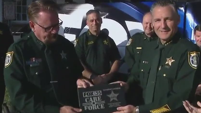 FOX 35 Care Force: Heroic Florida deputy honored for saving man from hurricane floodwaters