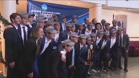 UChicago men's soccer team celebrates historic NCAA win