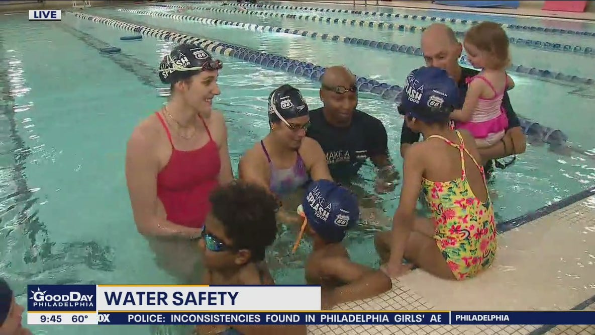 Olympic swimmers teach Philadelphia youth how to swim