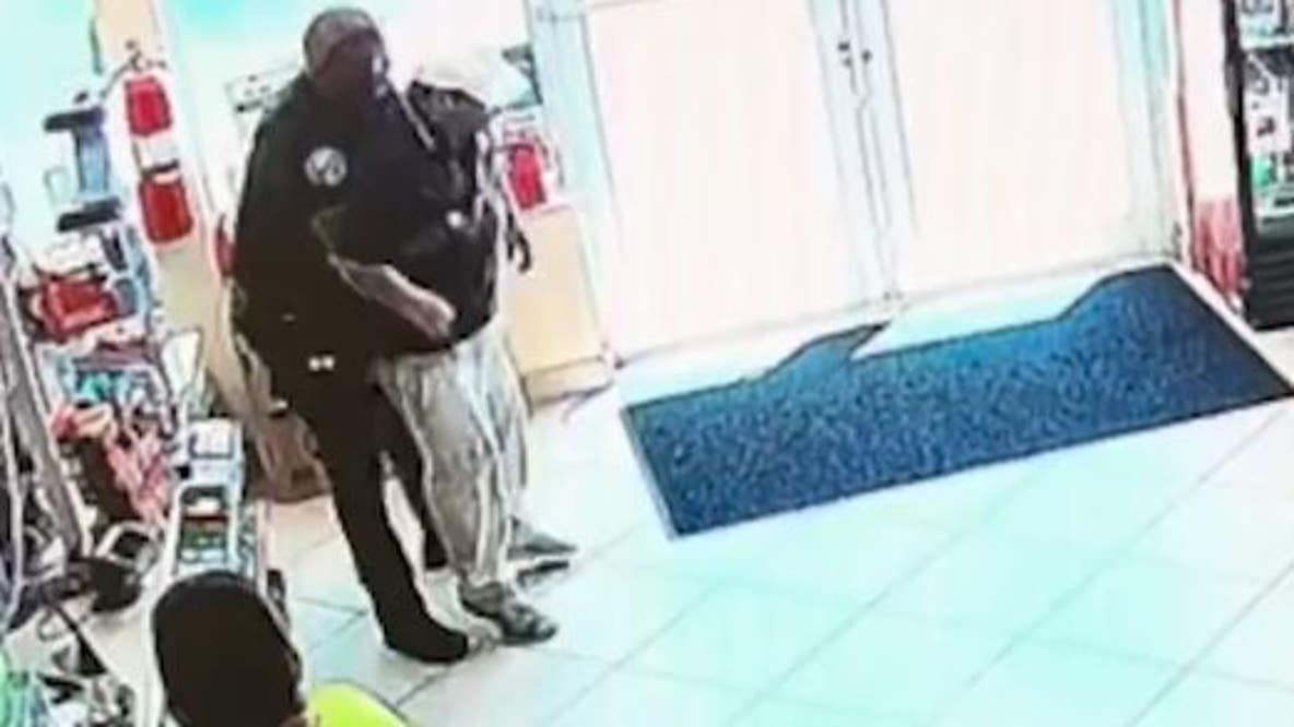 Police officer saves choking man's life