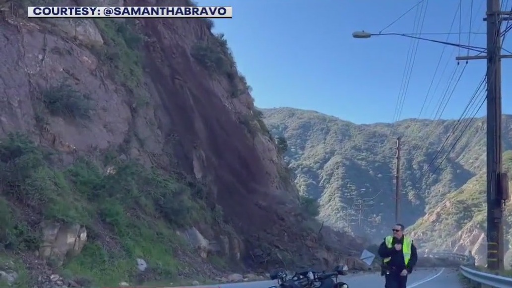 Video captures rockslide in Malibu