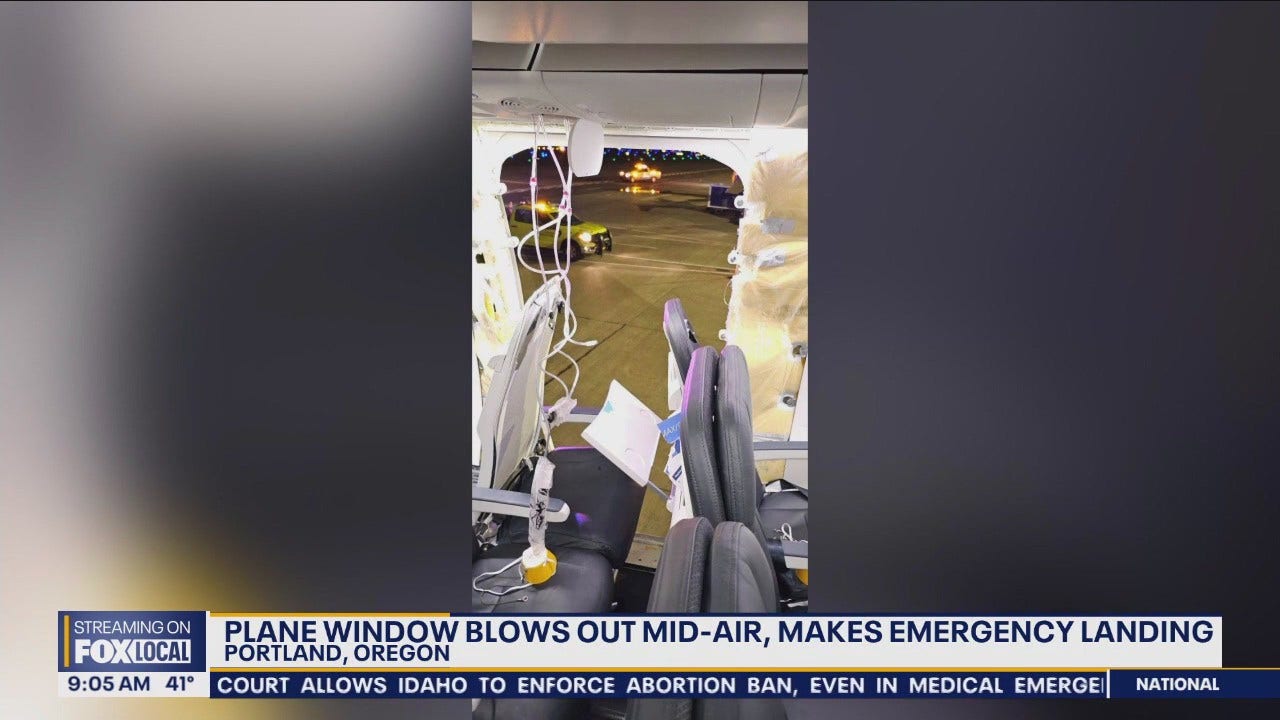 Plane window blows out midflight in Portland FOX 13 Seattle