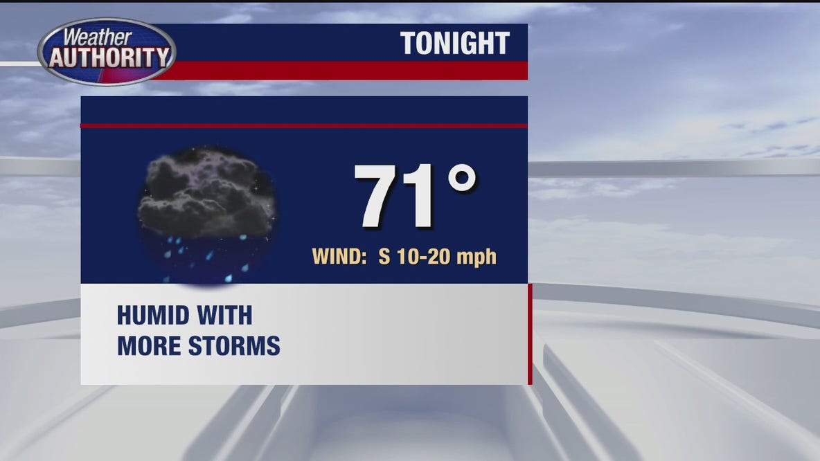 More storms expected Wednesday night