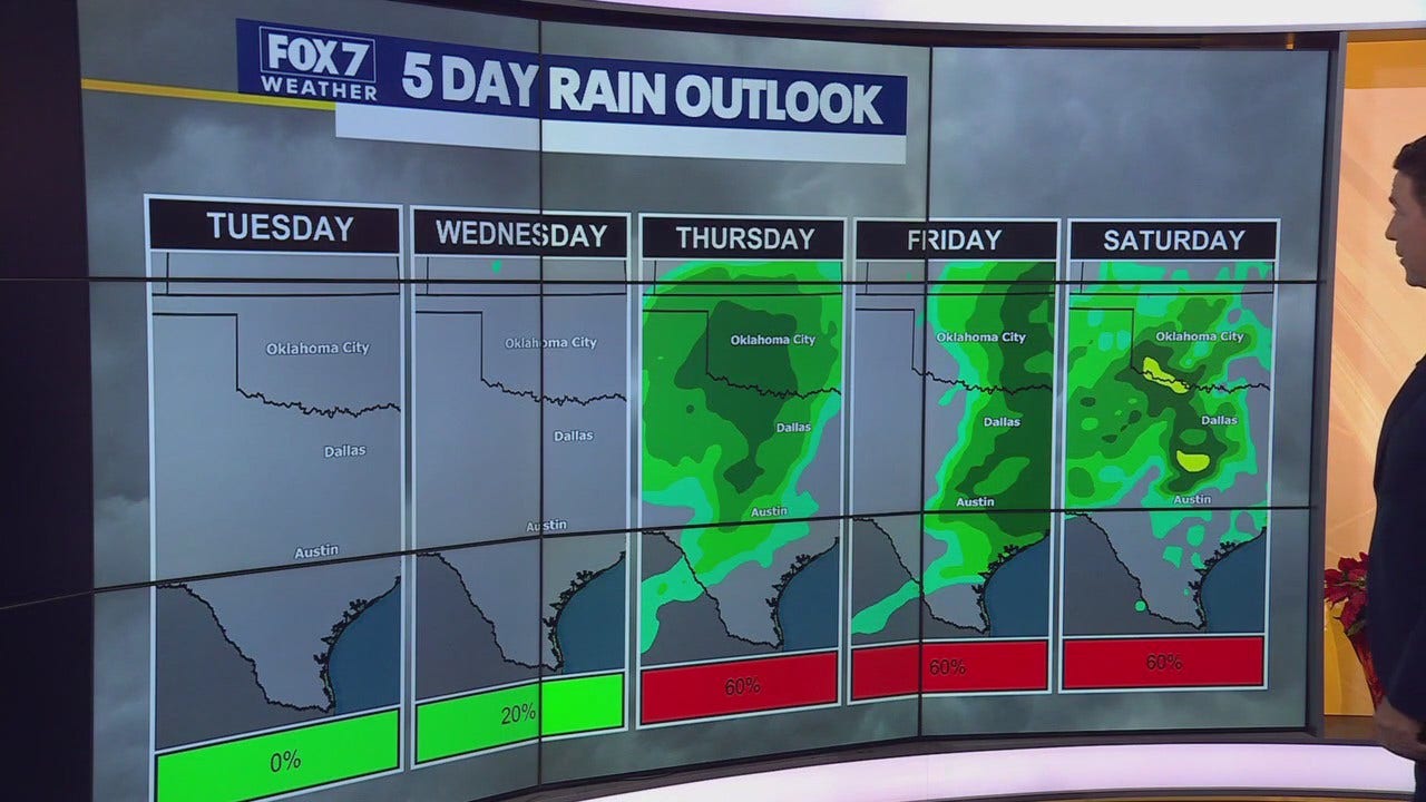 Austin weather Rainy pattern begins Thursday FOX 7 Austin