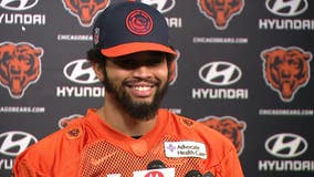 Caleb Williams talks Chicago Bears rookie mini camp and being named QB1