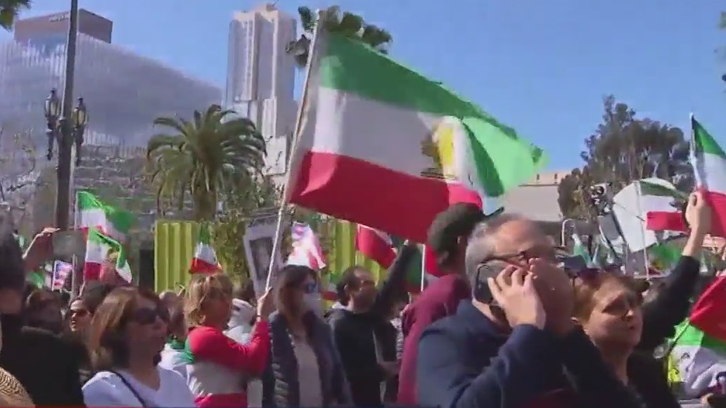 Downtown LA Iran protest