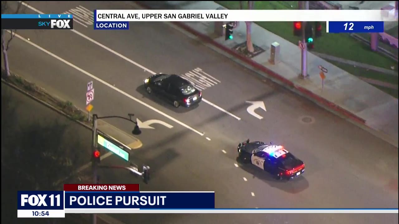 2-hour police chase across LA County's SGV