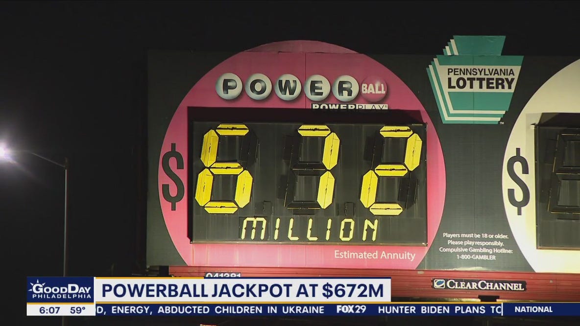 Powerball jackpot hits $672 million for Wednesday night drawing