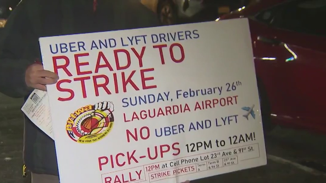 Uber, Lyft drivers to go on strike at LaGuardia Airport