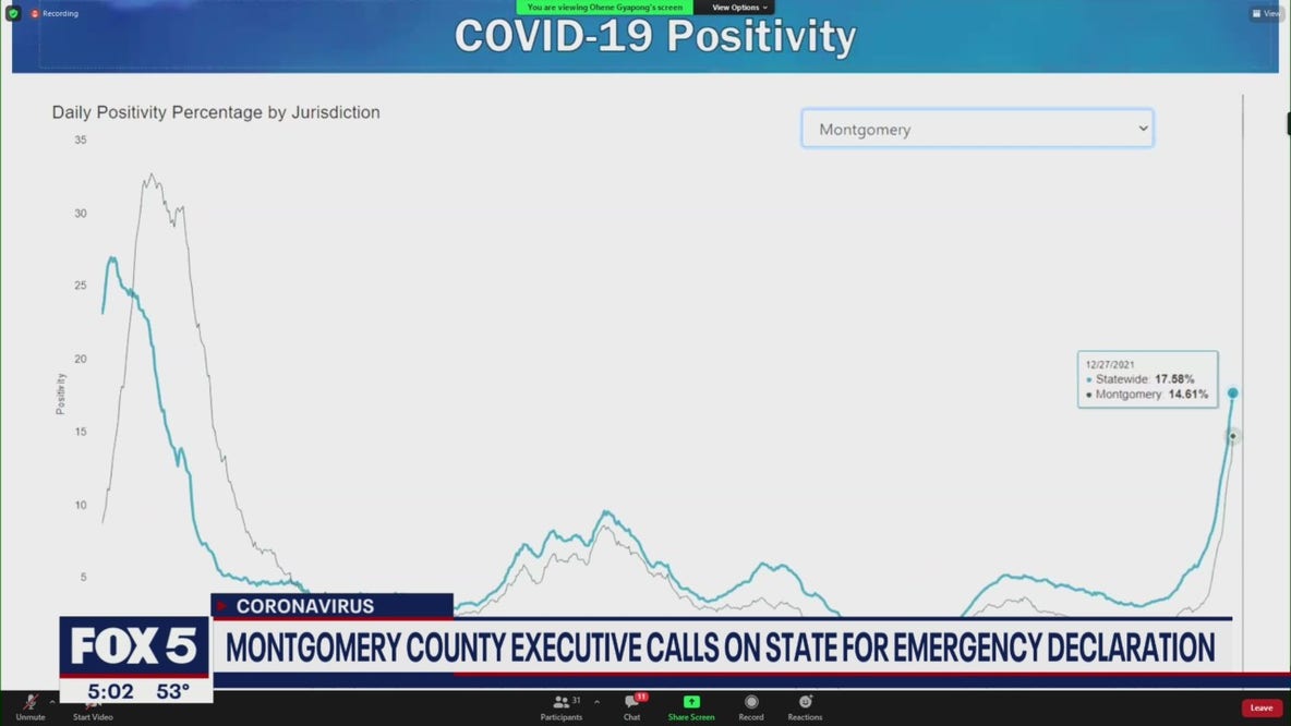 Montgomery County Executive calls on state for emergency declaration