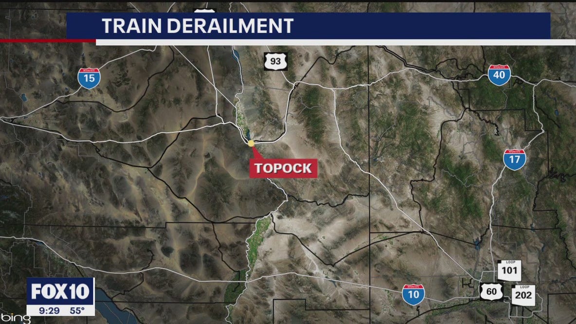 Train reportedly carrying hazardous material derails in Arizona