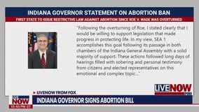 First Abortion ban post Roe v. Wade signed by Indiana governor | LiveNOW from FOX