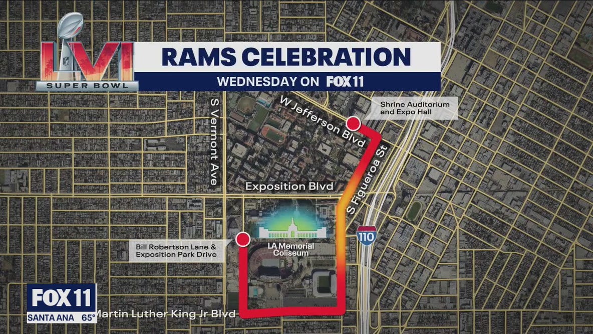 Rams' Super Bowl Championship parade route