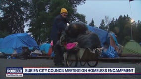 Burien City Council meeting on homeless encampment
