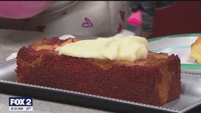 Good Cakes and Bakes whips up red velvet marble pound cake