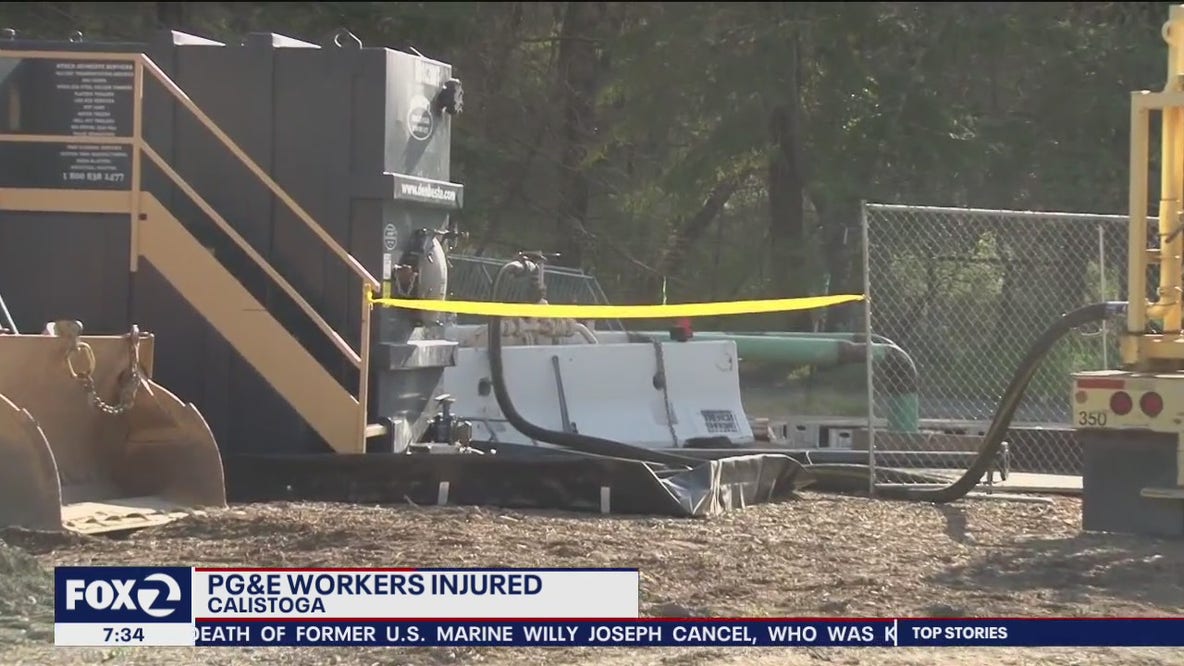 PG&E workers injured while testing gas line in Calistoga