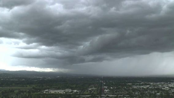 LA Storms: Dark clouds forming over San Fernando Valley