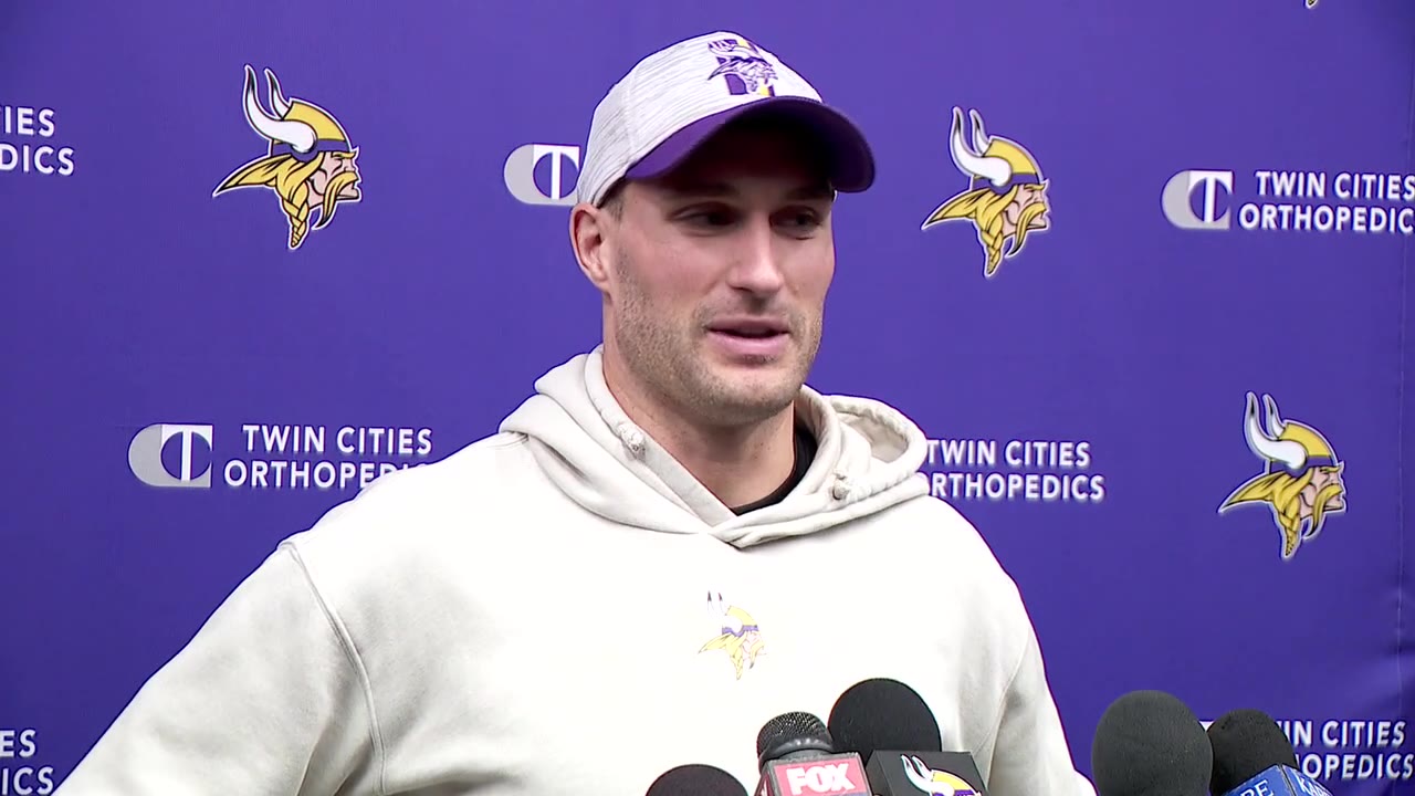 Vikings QB Kirk Cousins holds weekly media session