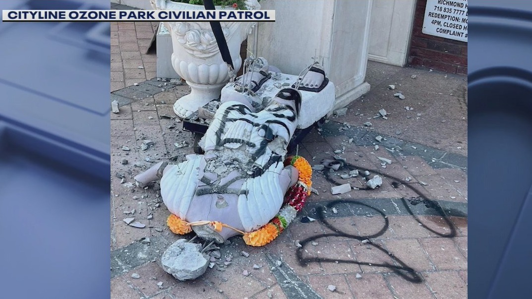 Mahatma Gandhi statue vandalized in Queens