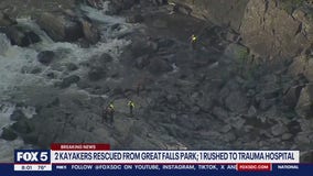 2 kayakers rescued from Great Falls Park; 1 rushed to trauma hospital