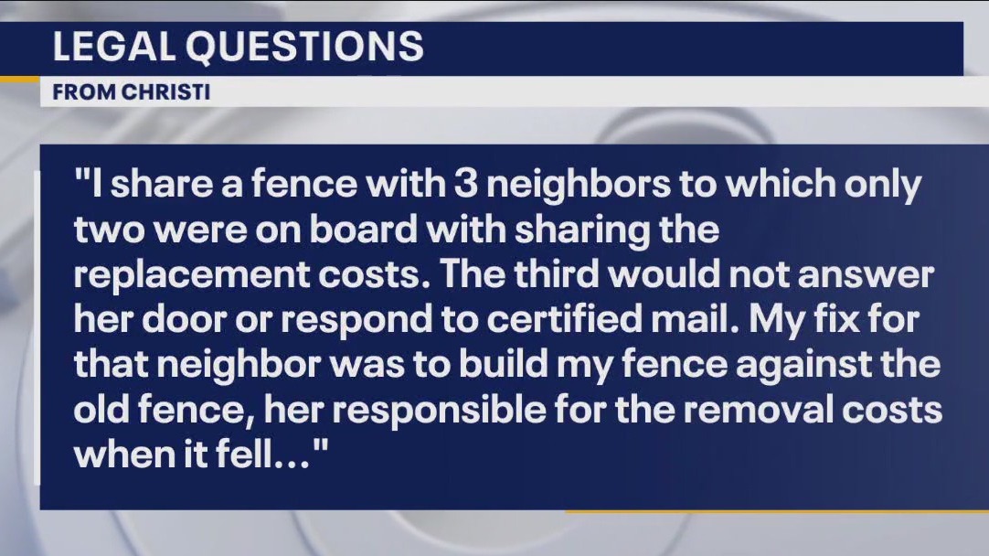 Your Legal Questions: Shared fence; house deed; neighbor's tall grass