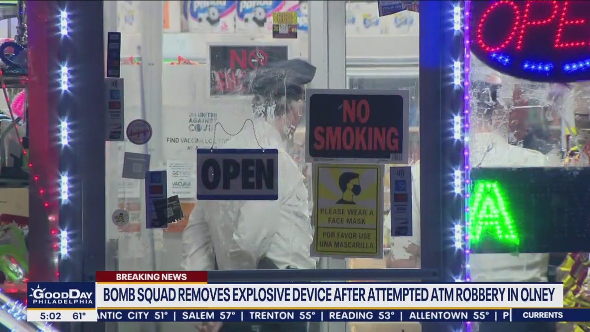 Bomb squad removes explosive device after attempted ATM robbery in Olney