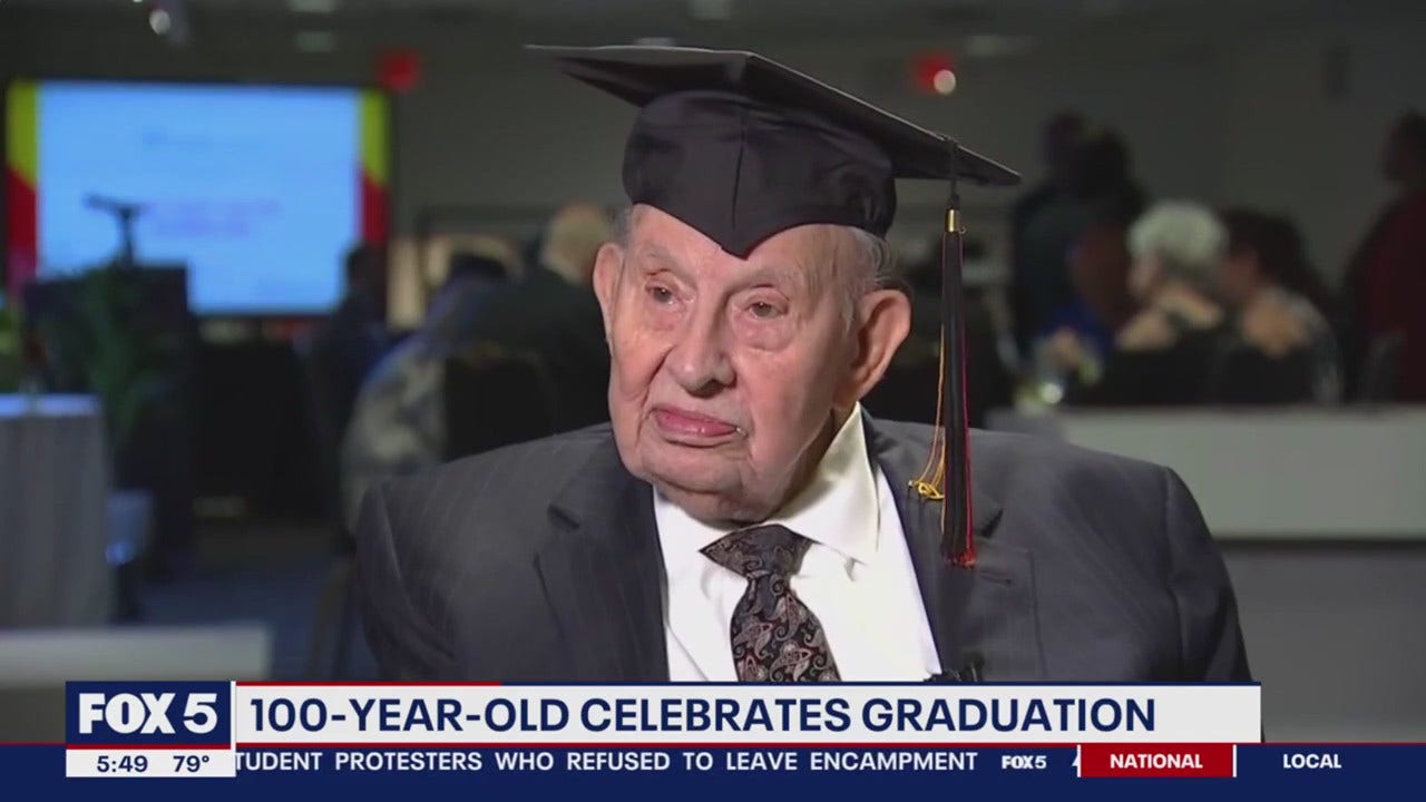 WWII veteran graduates at 100 from University of Maryland Global Campus