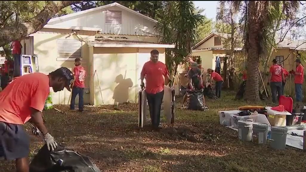 Volunteers upgrade local couple's home