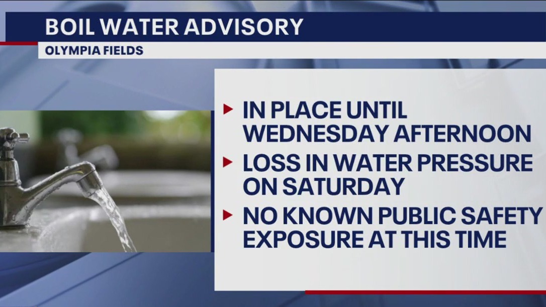 Olympia Fields issues boil water advisory