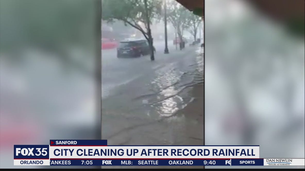 Sanford cleaning up after record rainfall