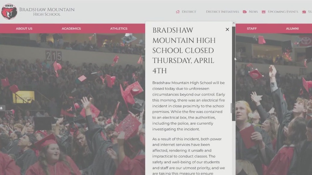 Fire closes Bradshaw Mountain High School