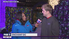 Checking out the winter wonderland at Enchant DC