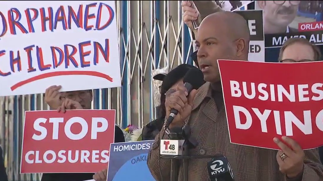 Rally against DA and Oakland mayor where West Oakland store clerk was killed