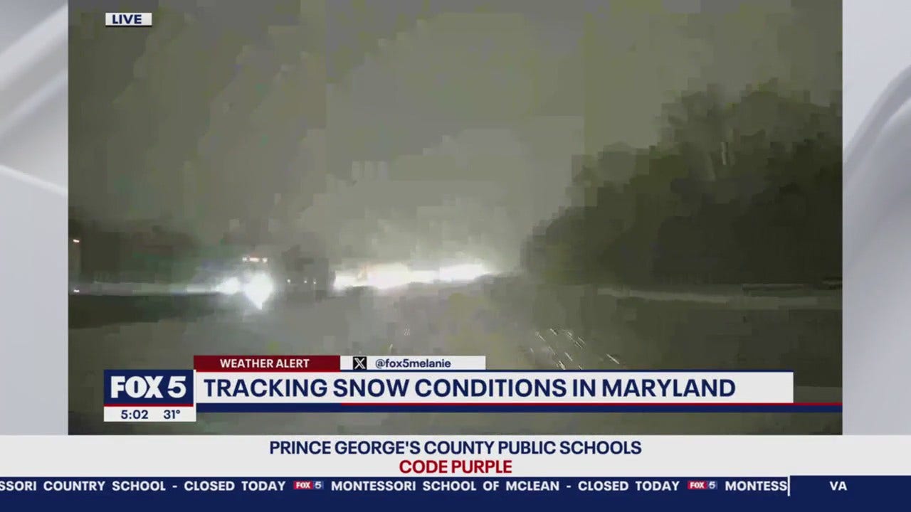 Maryland road conditions Hazardous Friday morning commute as snow