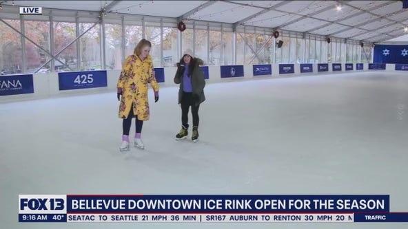 Skating at the Bellevue Ice Rink