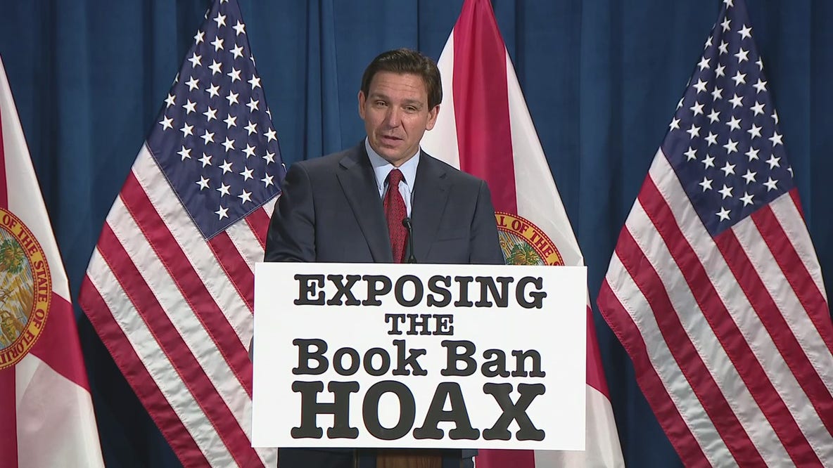 FULL PRESS CONFERENCE: Florida Gov. Ron DeSantis debunking "book ban hoax"