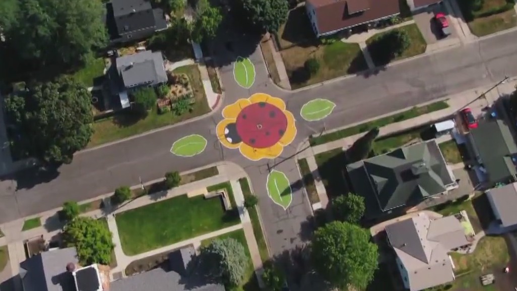 Hopkins intersection art hopes to slow drivers