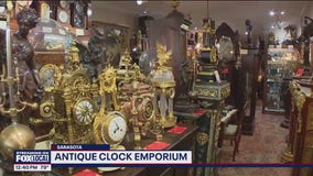Charley takes us to the Antique Clock Emporium in Sarasota