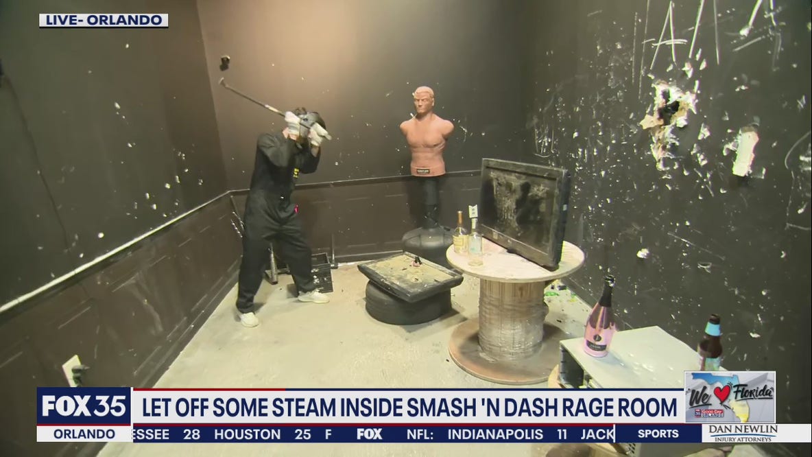 Let off some steam inside Smash 'n Dash Rage Room