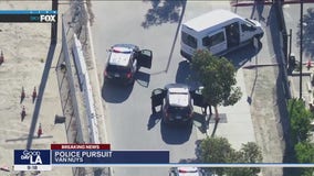 Police chase: Female suspect leads LAPD in pursuit in the San Fernando Valley